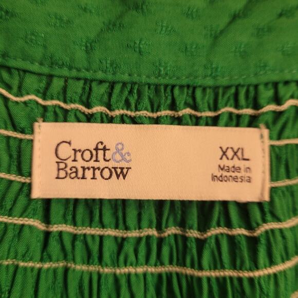 NWT Croft Barrow Green Swiss Dot Midi Dress XXL Cottagecore Modest Spring Career - Picture 6 of 14